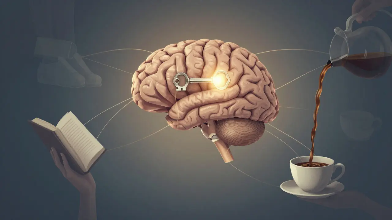 Klíč v mozku zapíná malé návyky, jako je čtení, pít vodu a nasazovat obuv.