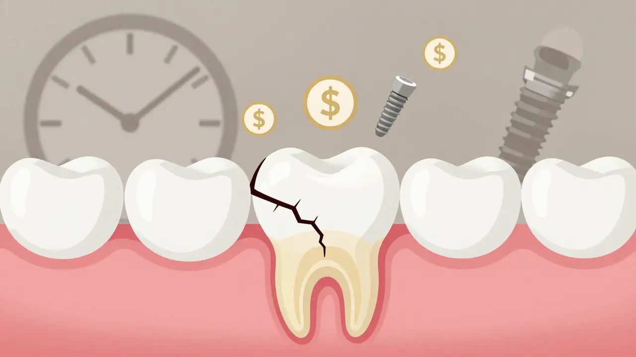 Keramická korunka zastavuje šíření praskliny v zubu