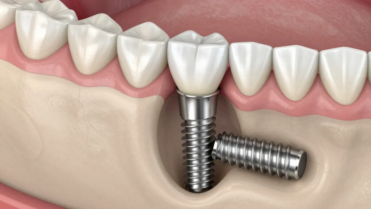 Jak vypadá zubní implantát? Struktura, materiály a rozdíl oproti nalepovacím zubům