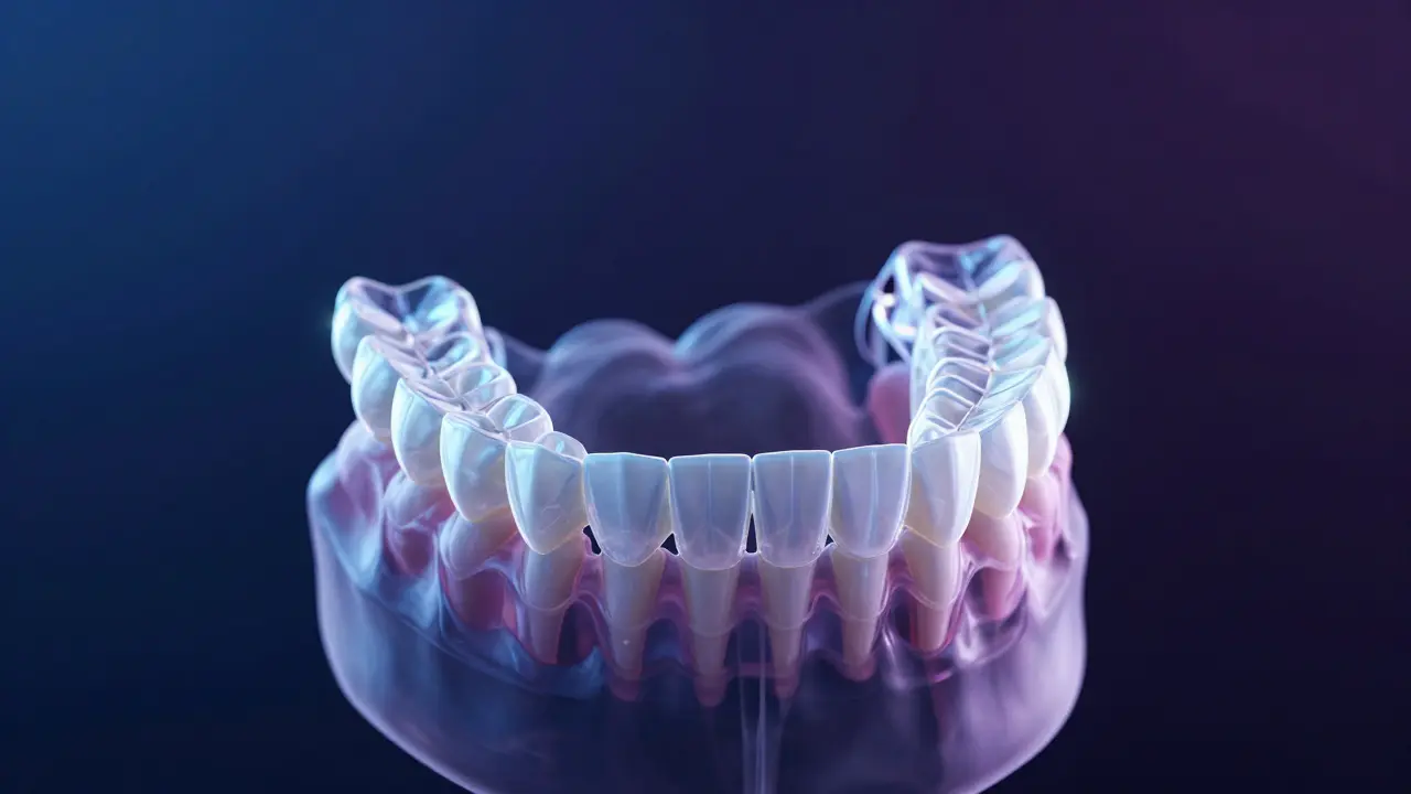 3D vizualizace zubů narovnávaných transparentními rovnátky