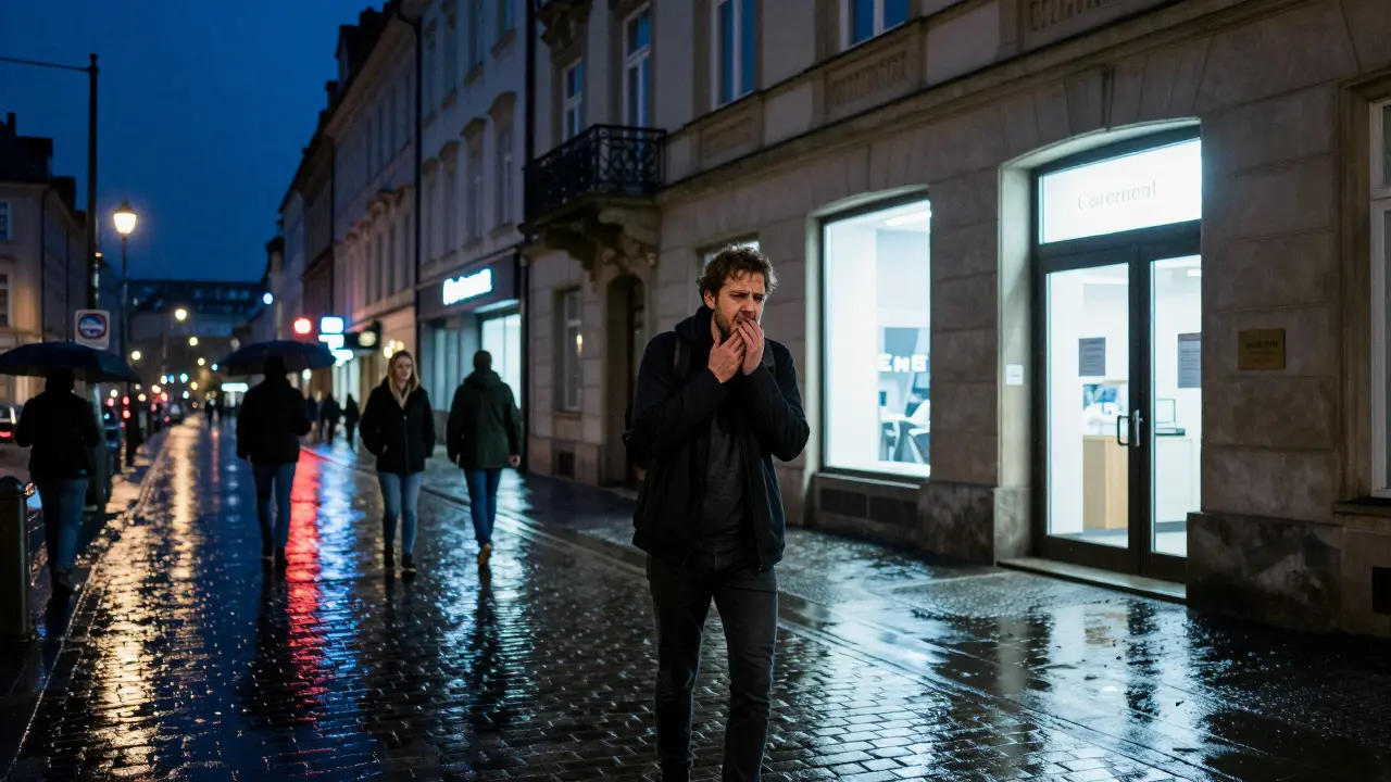 Muž trpící zubní bolestí hledá pohotovost v noci v Praze